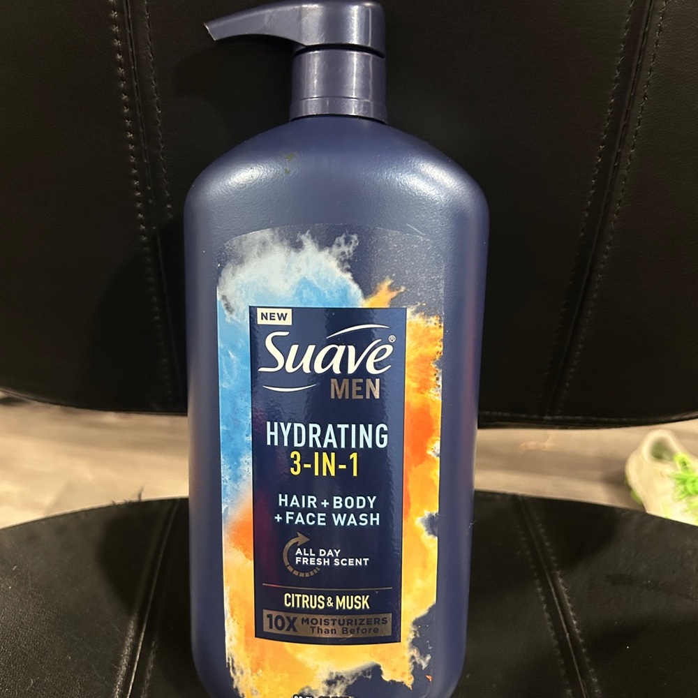Suave Men Hydrating 3-in-1 Hair, Body & Face Wash - Blue